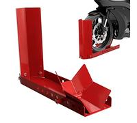 Izrielar bascule de moto 1 pièce, support de moto remorque pince de roue avant, pince de moto support de roue bascule, pour 8-24 pouces pneus aide au chargement support de transport bascule de roue