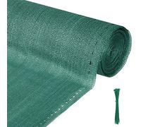 Izrielar Brise-Vue de Jardin 1,5 x 25 m, Filet d'ombrage, 150 g/m², Tissu d'ombrage, Filet d'ombre, Valeur d'ombrage env. 90%, Protection Solaire, Protection Contre Le Vent, Panneau de clôture, Vert
