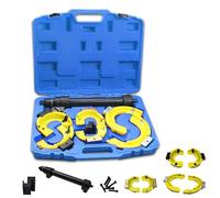 Izrielar Compresseur de ressorts universel pour systèmes de jambe de force McPherson, tuning, abaissement de châssis, tendeur de voiture, avec outils, jambes de suspension, mallette de transport