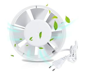 Izrielar Extracteur d'Air 150mm - Ventilateur de Gaine 320m³/h Pour Cuisine, WC, Garage, Serre - Évacuation des Fumées - Fiche EU