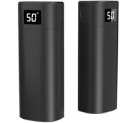 Izrielar Lot de 2 chauffe-mains électriques magnétiques 5000 mAh X2 - Double chauffage - 3 niveaux de température avec écran LCD et fonction batterie externe - Portable - Pour l'hiver et l'extérieur