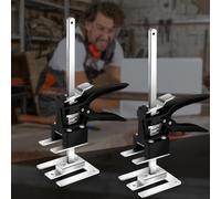 Izrielar Lot de 2 leviers de bras économes en travail - Outil de montage - Outil de levage de 30 cm - Régulateur de hauteur jusqu'à 240 kg - Outil de levage manuel - Pont élévateur de porte et de