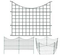 Izrielar Lot de 22 Clôtures de Bassin et Jardin - 10 Éléments de Clôture, 12 Barres de Fixation (Arc Inférieur) - Treillis