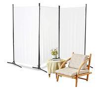 Izrielar Paravent 260 x 180 cm, Séparateur de pièce, pour Balcon cloison, Réglable Protection Contre Le Vent, 3 cloisons, pour Jardin, Meubles de Salle de Bain, Bureaux, Beige