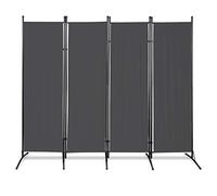 Izrielar Paravent 260 x 180 cm, Séparateur d'intérieur, Protection Contre Le Vent, Flexible Réglable, 3 cloisons, pour Balcon, Salon, Bureau, Anthracite