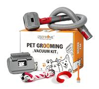 IZSOHHOME Compatible avec Dyson V7 V8 V10 V11 V15, brosse pour chien et chat, avec trois têtes de rechange, masse la peau, peigne facile à nettoyer pour animaux à poils longs ou courts, kit de brosse