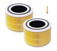 IZSOHHOME LEVOIT Core 300 Lot de 2 filtres de rechange, compatibles avec LEVOIT Core 300, Core 300-RF Fliter, filtre HEPA 3 en 1 de qualité H13 (jaune amélioré)