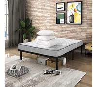 IZTOSS Ensemble (Matelas 140x190x16cm, Matelas + Oreillers + Couette +Sommier)