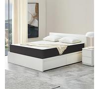 IZTOSS Luxe Matelas 140x190 - Épaisseur 16cm - Mousse à Mémoire de Forme - Confort Mi-Ferme - Blanc + Gris