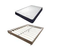 IZTOSS Matelas 140x190x26 avec Sommier Tapissier avec Pieds Démontables
