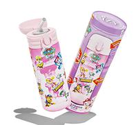 IZY Gourde Enfant - Paw Patrol - Gourde Enfant avec Paille - 350 ml - Bouteille Isotherme - sans BPA - bouteille d'eau personnalisable (Roze Rafraîchir)
