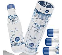 IZY x Heinen Delfts Blauw - Gourde Isotherme 500 ml - Bouteille d’eau - Thermos à Double Paroi - Gourde Inox - Pour boissons Chaudes et Froides (Faïence)