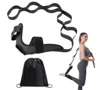 Izzila Stretching Strap with Loops and Detachable Foot, Sangle de Yoga, Band D'étirement de fitness, Sangle Yoga pour Etirement, Sangles de fitness pour Femme Homme (Noir)
