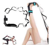 Izzila™ Stretching Strap with Loops and Detachable Foot, Sangle de Yoga Stretch, Bande De Yoga Élastique Réglable Bandes Élastiques De Fitness, Aide à l'Etirement des Jambes et des Pieds (Noir)
