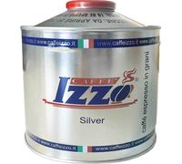 IZZO Espresso Napoletano Silver Boîte de 1kg de café en grains dans un support, argenté