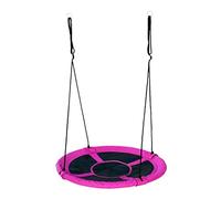 Izzy Nest Balançoire d'extérieur en plastique polyéthylène textilène, résistante aux intempéries, nid doux, balançoire pour plusieurs enfants jusqu'à 150 kg, rose, 110 x 110 x 180 cm (l x l x H)