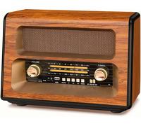 J-199 Poste Radio Vintage,AM FM SW Rétro Radio Transistor avec Bluetooth,Radio Rechargeable Fonctionnant sur Piles avec 3 Modes