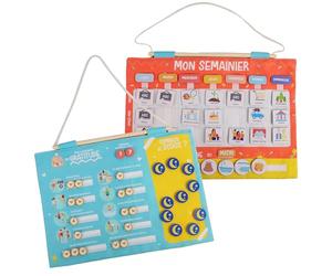 J.A.D.E - Calendrier Semainier Gratitude pour Enfant - Montessori - 141511 - Jeu Educatif - Multicolore - Tissu - Humeur - Dodo - Jeu pour Enfant - Desgin Français - Jade - À Partir de 3 Ans