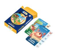J.A.D.E - Jeu de 7 Familles sur Le Theme des Animaux - Jeu de Cartes - 142121-54 Cartes - Multicolore - Cartonné - Design Français - Puzzle Enfant - Jade - À Partir de 4 Ans