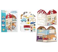 J.A.D.E - Pack de 12 Livres Magnétiques - Theme Maison - Jeu Educatif - 030646PA - - Voyage - Jeu pour Enfant - Vignettes Repositionnables - sans Ecran - Cadeau - Design Français - À Partir de 3 Ans