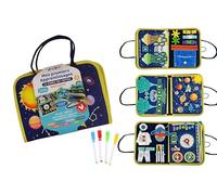 J.A.D.E - Pochette d'Activités Espace - Montessori - 141513 - Jeu Educatif - Multicolore - Tissus - Voyage - Sensoriel - Jeu pour Enfant - Créateur Français - Jade - Pédagogique - À Partir de 3 Ans