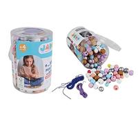 J.A.D.E - Set de 300 Perles - Loisir Créatif - 105720 - Bois FSC - Activités Manuelles - Set - Adultes - Enfants - Imagination - Cadeaux - Anniversaire - Écoresponsable - À Partir de 4 ans