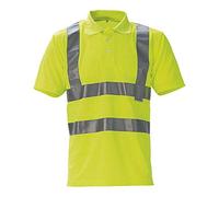 J.A.K. 1329111 Série 11113 Polo, 55% Coton/45% Polyester, EN 20471, Classe 2, Jaune, Taille S