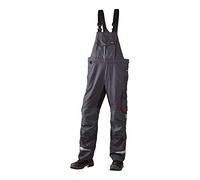 J.A.K. 160342B120 Série 1603 Salopette, 65% Polyester/35% Coton, Gris/Rouge, Taille 66 L
