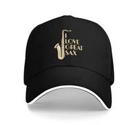 J’Adore Le Saxophone génial ! Musique de cuivres Style drôle Qoute Casquette de Baseball Chapeaux Uniques Casquette à Bouton-Pression Casquette Masculine Golf à la Mode Femmes Hommes