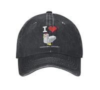 J’Adore Les Casquettes de Baseball de Poulet Jockey décontractées décontractées lavées à Snapback pour Hommes Femmes activités de Plein air Casquette Souple Non structurée