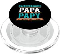J’AI Deux titres Papa et Papy Idée Cadeau Grand-père drôle PopSockets PopGrip pour MagSafe
