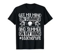 J AI l Esprit sur l été et l été sur Mon Esprit La Vie des Enseignants T-Shirt Graphique avec Valeur, Homme, Noir, M