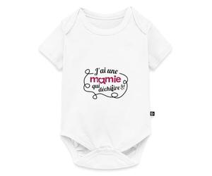 J’ai une Mamie Qui Déchire Cadeau Grand-Mère Body Manches Courtes Bébé Bio