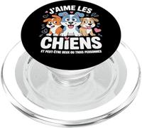 J’Aime Les Chiens Et Peut Être Deux Ou Trois Personnes PopSockets PopGrip pour MagSafe