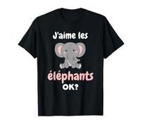 J’aime Les Éléphants Ok? Éléphant Mignon T-Shirt