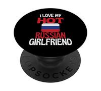 J Aime ma Copine Russe Chaude drôle de Relation avec la Russie PopSockets PopGrip Adhésif