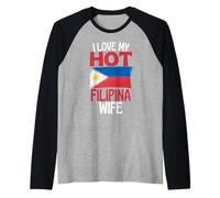 J Aime ma Femme Philippine Chaude drôle de Relation aux Philippines Manche Raglan