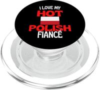 J Aime Mon fiancé polonais Chaud drôle de Relation avec la Pologne PopSockets PopGrip pour MagSafe