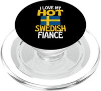 J Aime Mon fiancé suédois Chaud drôle de Relation avec la Suède PopSockets PopGrip pour MagSafe