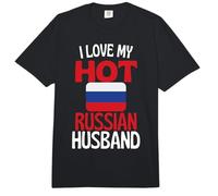 J Aime Mon Mari Russe Chaud drôle de Relation avec la Russie Comfort Colors Adult Heavyweight T-Shirt