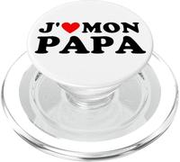 J' Aime Mon Papa Cadeau Fête Des Pères Coeur Rouge PopSockets PopGrip pour MagSafe