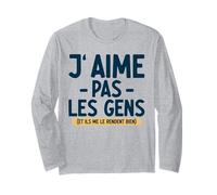 J’Aime Pas Les Gens Ils me Le rendent Bien Citation drôle Manche Longue