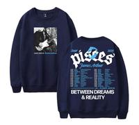 J Arthur The Pisces World Tour 2025 Col rond Manches longues Streetwear Femmes Hommes Pull Sweatshirts, bleu marine, S