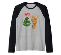 J’avais 6 Ans Maintenant J’en AI 7 T-Shirt Mème Noël Gen Z Manche Raglan