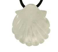 J[B] Pendentif Coquille Saint-Jacques en cristal de roche