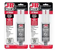 J-B Weld Lot de 2 seringues époxy renforcées en acier, haute résistance, gris foncé, 50165-2
