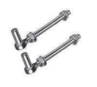 J Bolts Charnières de portail en acier antirouille Installation simple pour bois, béton ou charnières de poteau en métal