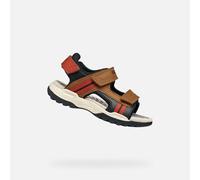 Geox J Borealis Boy A Sandales, Lt Brown Rust, 25 EU