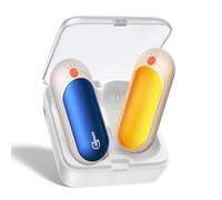 J-BRAUV Chaufferette Main Rechargeable Usb 2 P, 2000mAh Chaufferette Main Reutilisable Avec Boîte Recharge 10000mAh, 3 Niveaux Chaleur, Jusqu’à 24H, Chauffe Main Electrique Gaming Bureau Hommes Femmes