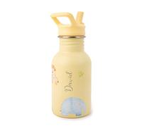 J.Børn Gourde personnalisée pour enfants 350 ml, Gourdes d'eau enfant sans BPA, bouteille réutilisable en acier inoxydable, bouteille légère pour l'école (Safari)